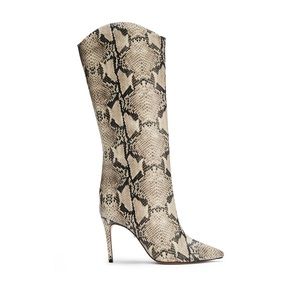 Schutz Snake Print Knee High Boots